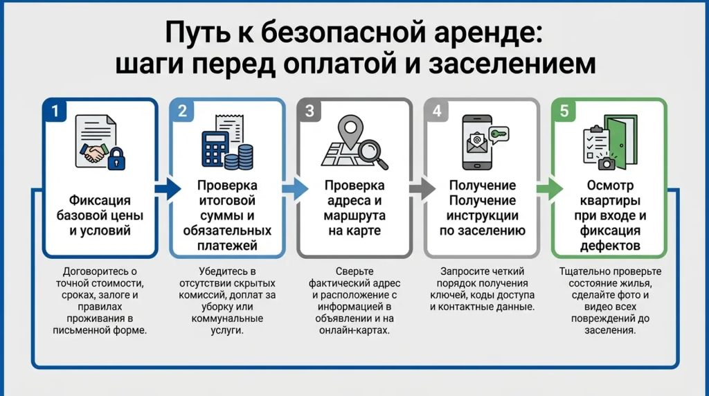 Путь к безопасной аренде: шаги перед оплатой и заселением